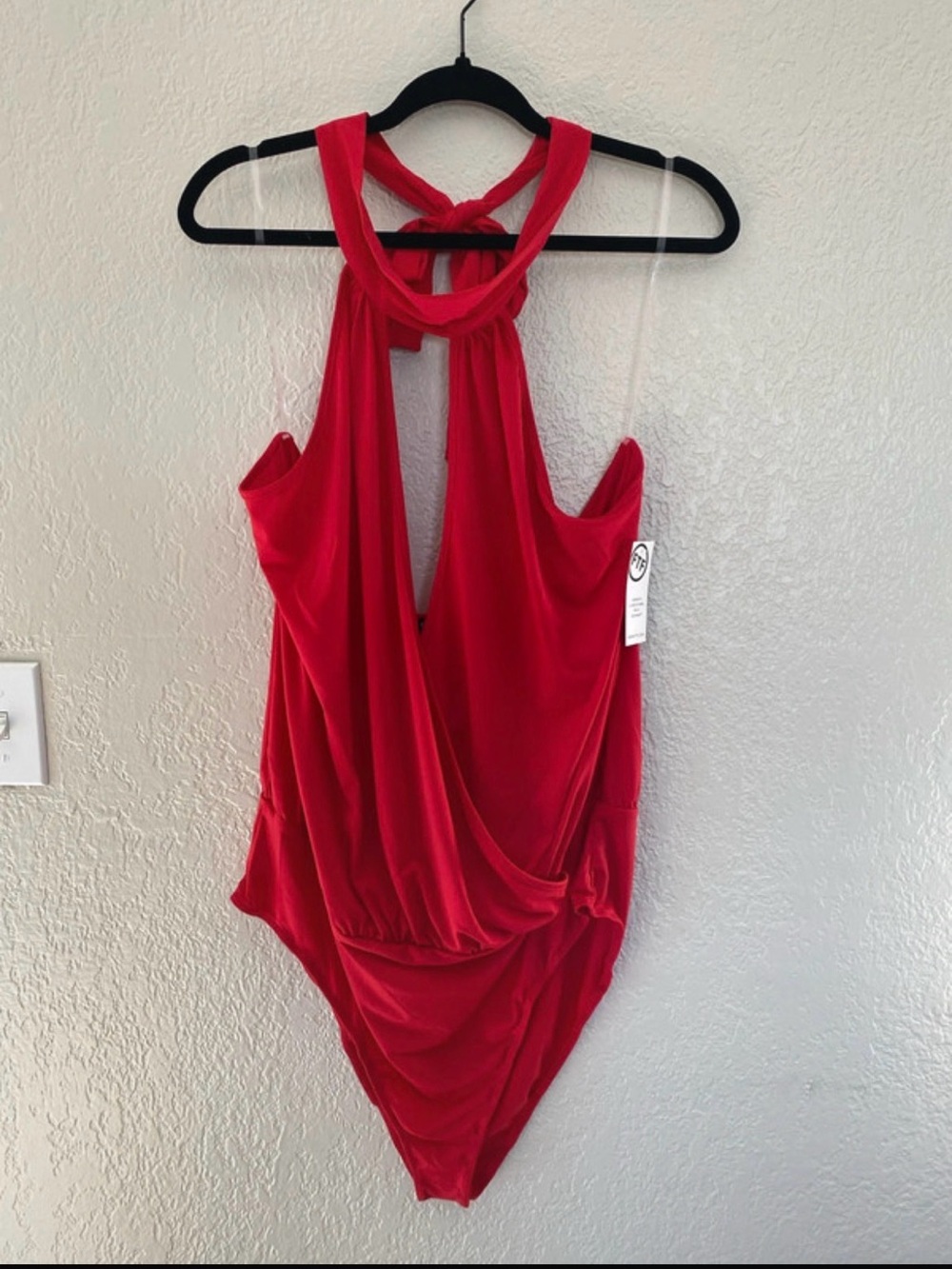 Red Halter Bodysuit